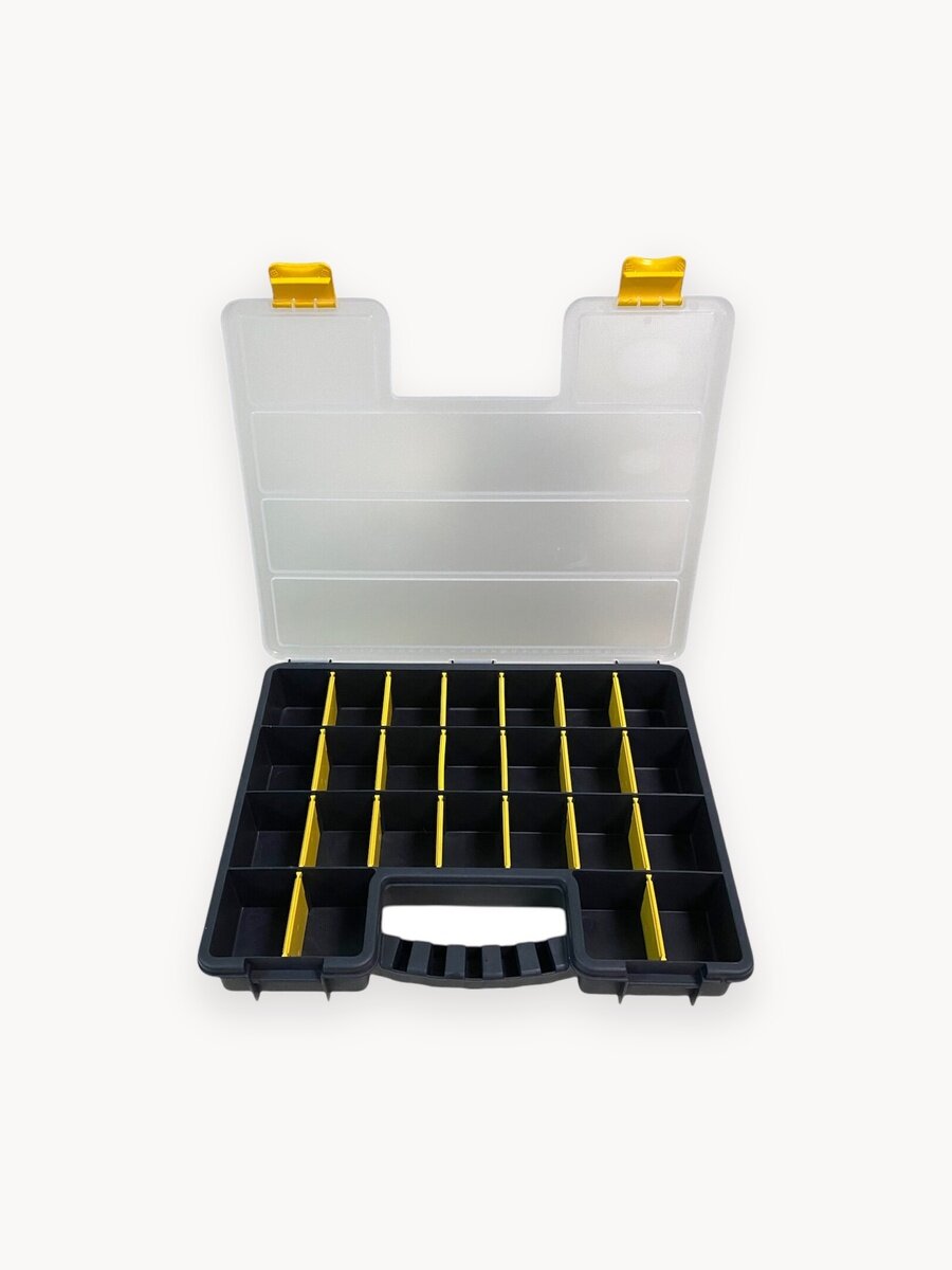 Органайзер Jetservice 407х340х60мм с разделителями 25 ячеек черный