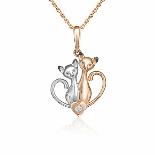 Подвеска Diamant online красное золото 585 проба фианит размер 28 см прозрачный 24145₽