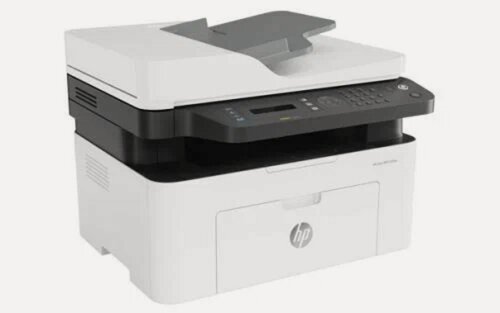 Изображение товара МФУ HP Laser MFP 137fnw, 4ZB84A, черно-белая печать 20 стр/мин, А4, белый