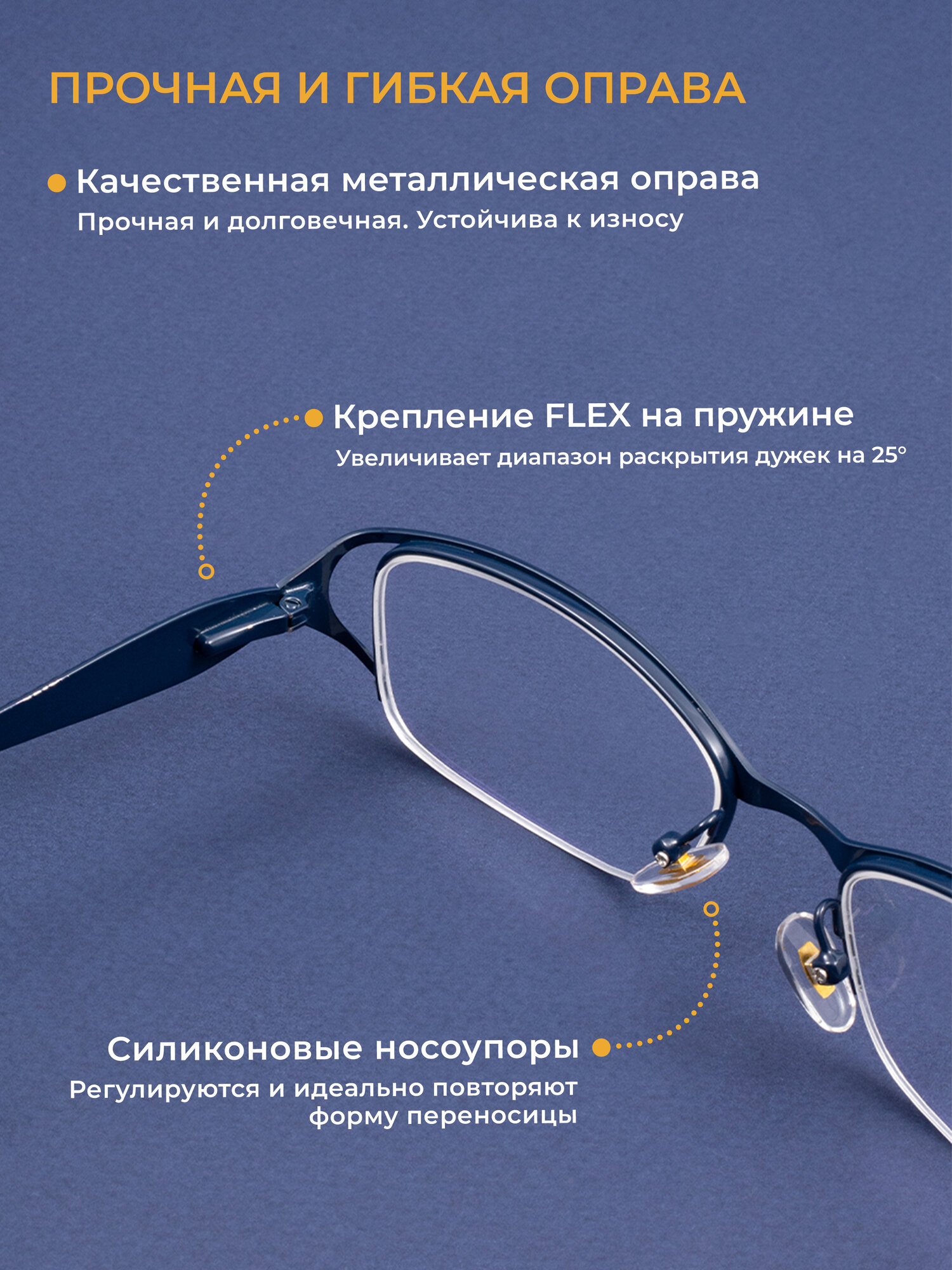 Очки Для Зрения Очки 58-60 женские для дали антиблик (-1.50) FAVARIT 7837 С4, цвет темно-синий, антиблик, без футляра, РЦ 58-60