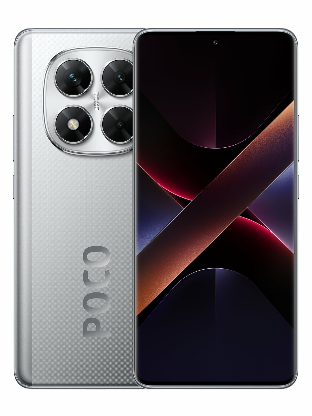 Смартфон Xiaomi Poco X7 5G, 12GB+512GB Silver, 6.67" AMOLED 120Hz дисплей, 5110 мА/ч