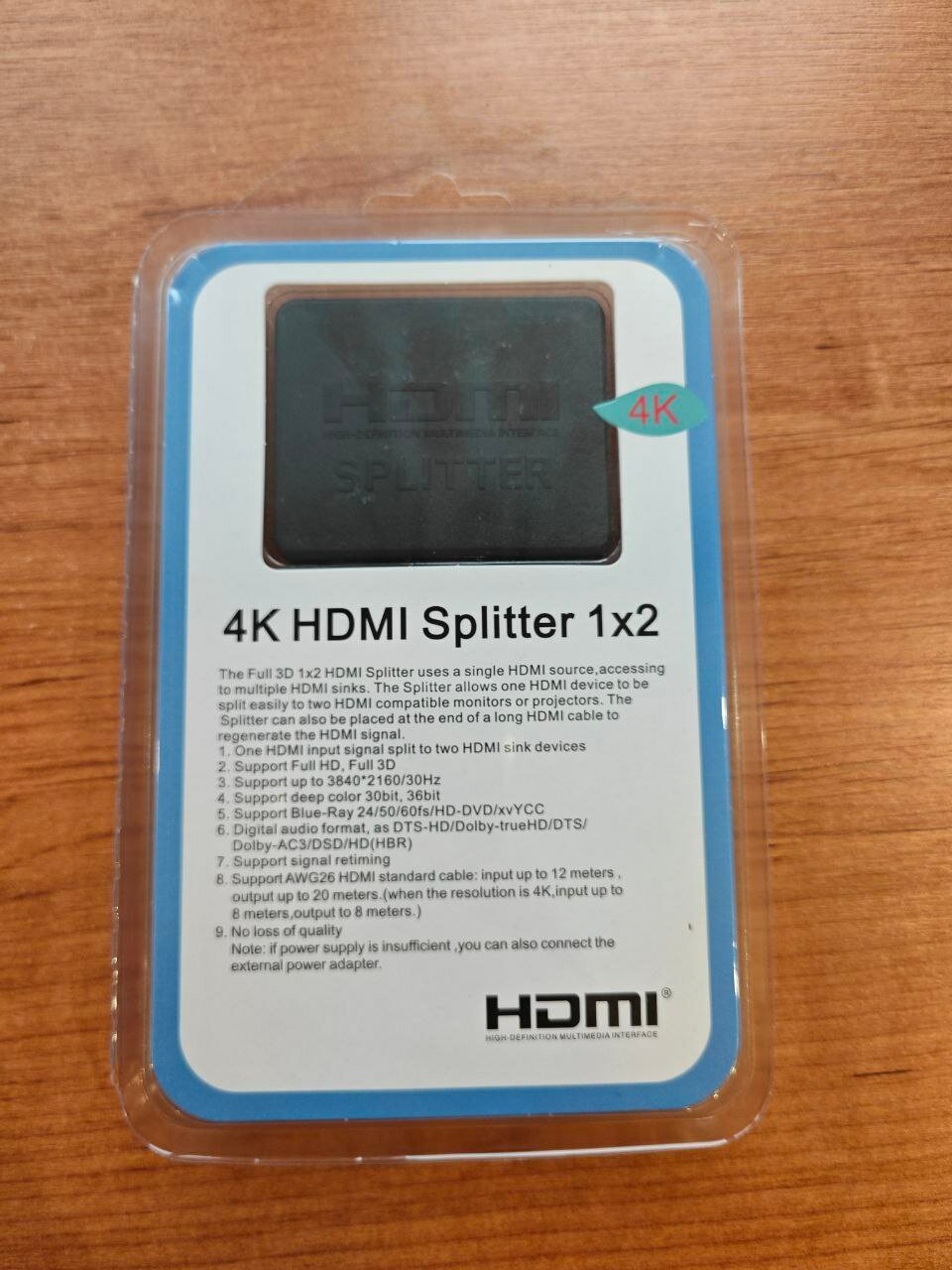 HDMI делитель на 2xHDMI сплиттер 1 вход - 2 экрана