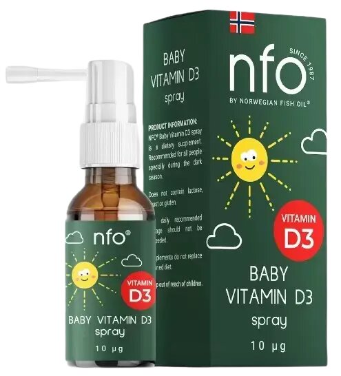 NFO Baby Детский Витамин Д3/Vitamin D3 спрей фл 20 мл 1 шт