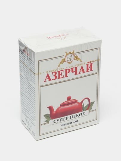 Чай Азерчай "SUPER PEKOE", Шри-Ланка, черный, листовой, 100г, 30шт, картонная упаковка — фото 1