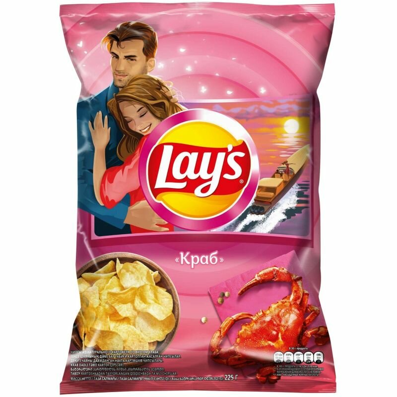 Чипсы Lays краб, 225 г