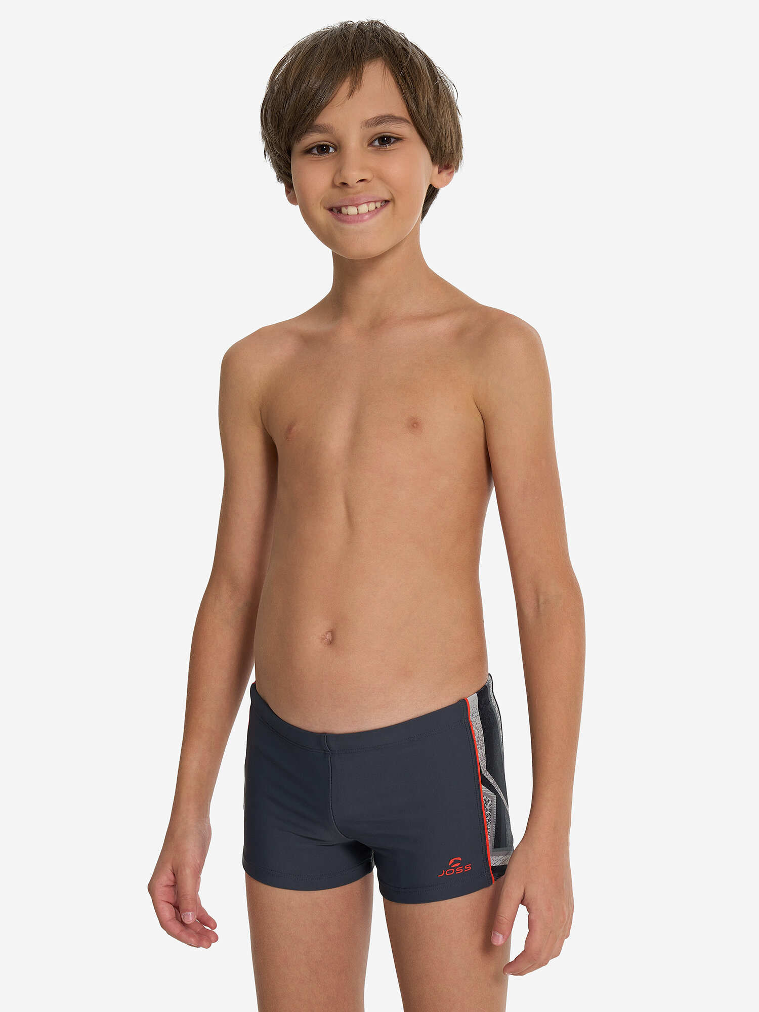 Плавки Joss Boy's Printed Inserts Boxers размер 128 серый