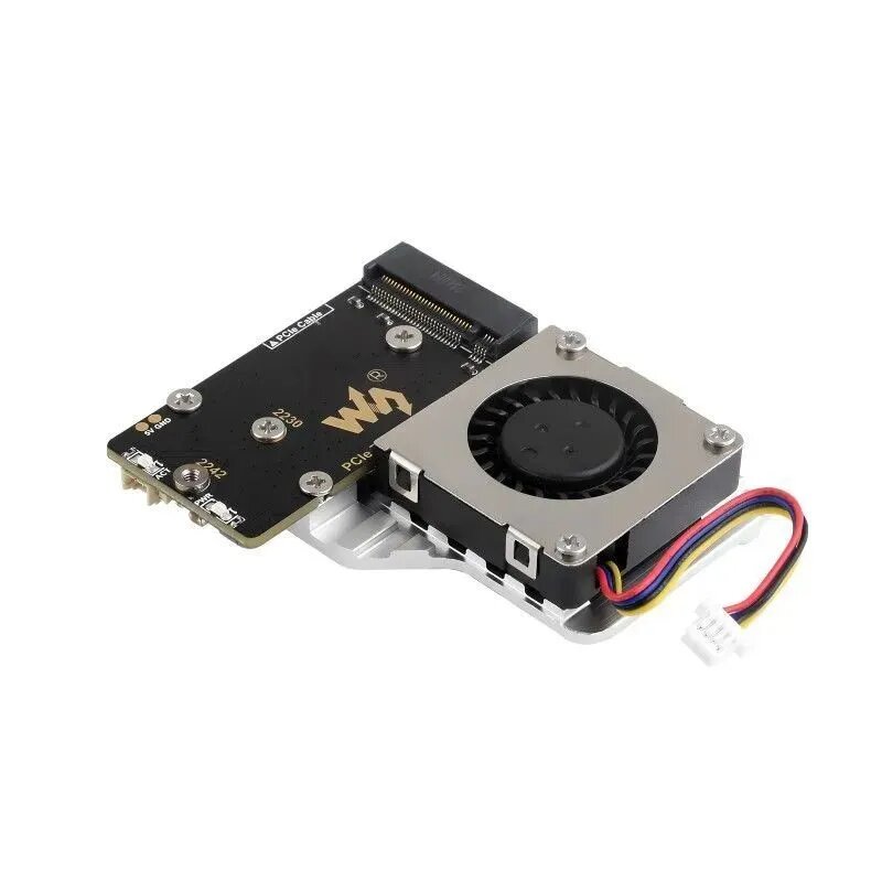Модуль PCIe M.2 NVMe для Raspberry Pi 5 с активным радиатором