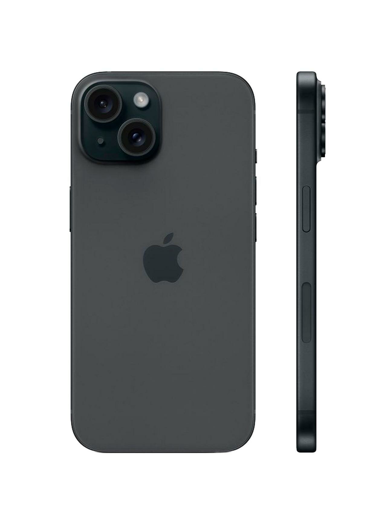 Смартфон Apple iPhone 15 128GB nanoSim/eSim Black — фото 1