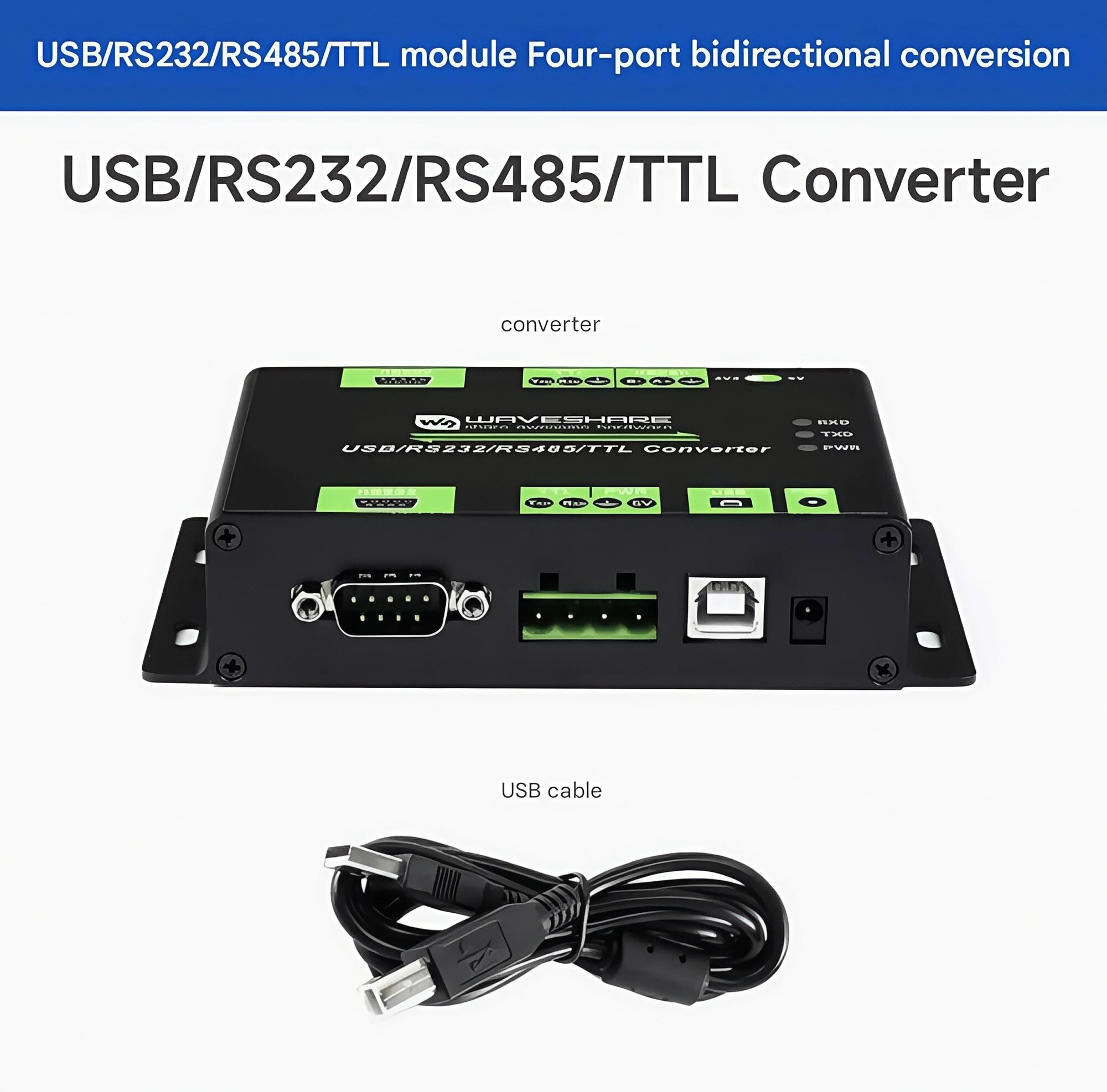 Многоинтерфейсный преобразователь USB/RS232/TTL/RS485, Converter