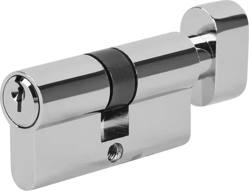 Цилиндр Нора-М Есо Z Лв-60 30x30 мм ключ-вертушка цвет хром