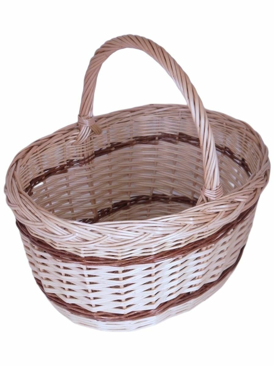 Корзина плетеная для грибов "Осень" ручное плетение из лозы