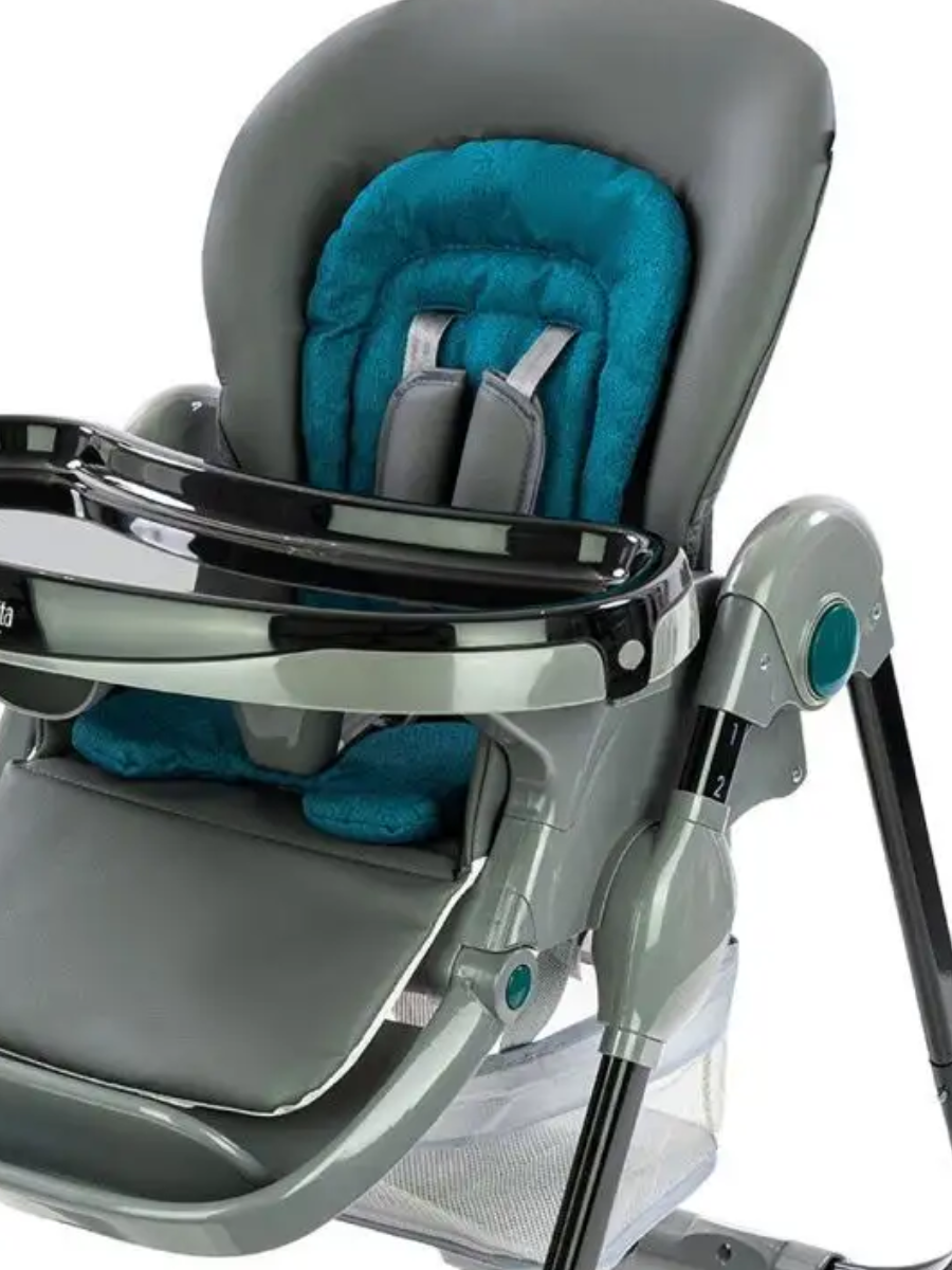 Детский стул для кормления+шезлонг+съёмный стол+мягкая подушка+ремни безопасности+корзина — фото 1