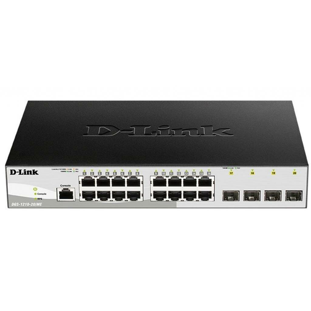 D-Link DGS-1210-20/ME/B1A коммутатор управляемый L2 16x1000Base-T