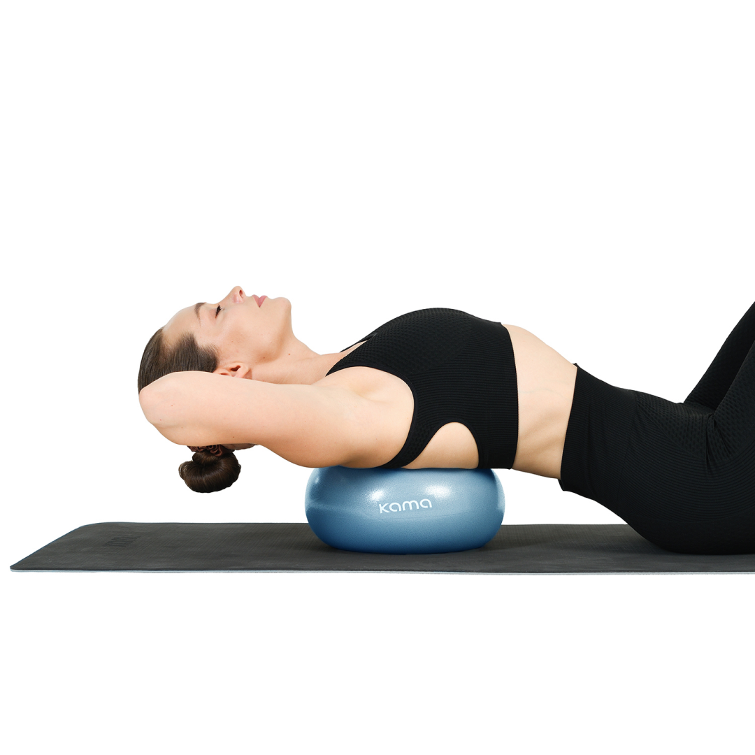 Мяч для пилатеса Kama, гимнастический, диаметр 25 см, светло-синий — фото 1