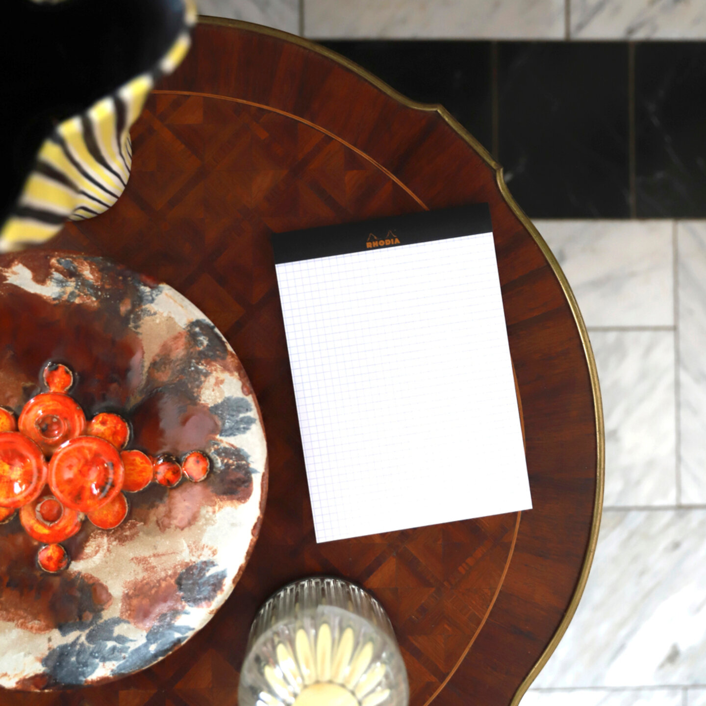 Блокнот RHODIA "Basic", линовка в клетку, A5, 80 л, микроперфорация. — фото 1