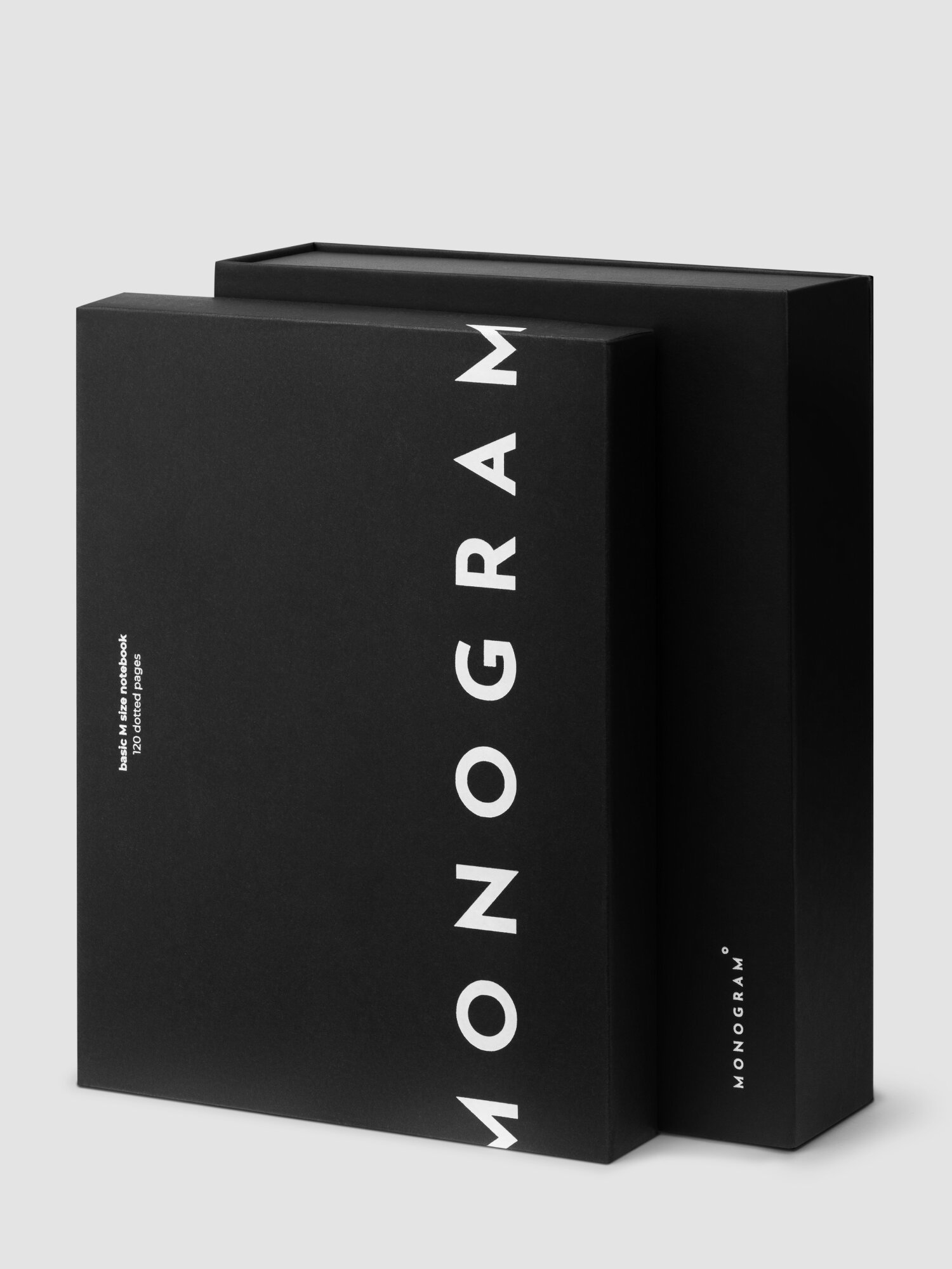 Блокнот с черными листами и ручками Monogram 401, подарочный набор