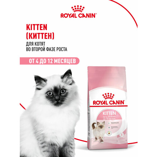 Сухой корм Royal Canin Kitten (Киттен) для котят от 4 до 12 месяцев, 4 кг