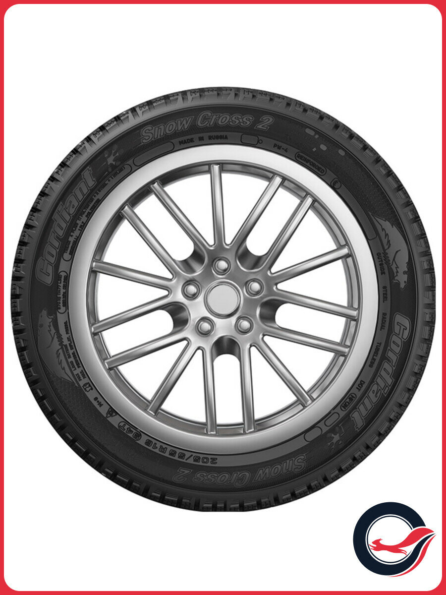Зимняя шипованная шина Cordiant Snow Cross 2 185/65 R14 90T — фото 1