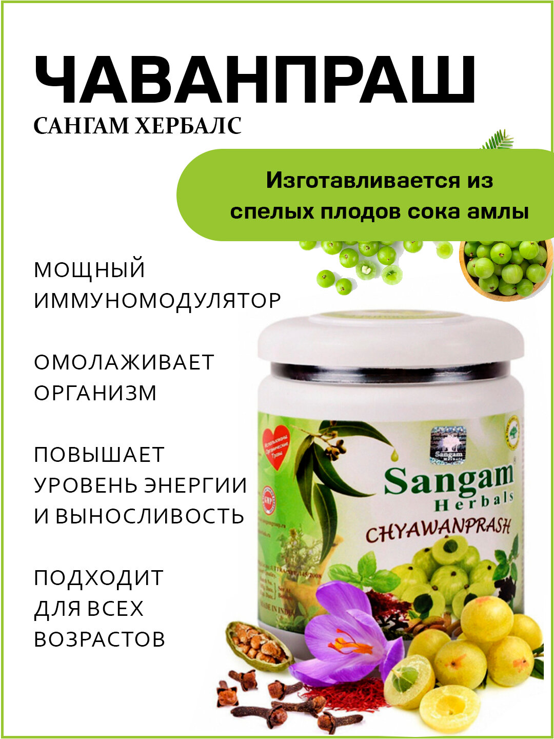 Чаванпраш Сангам Хербалс 500 гр