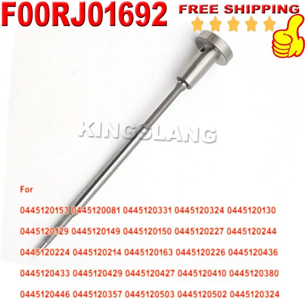 Клапан Common Rail топлива F00RJ01692 для топливной форсунки 0445120410 0445120380 0445120446 0445120357 0445120503 0445120502 0445120324
