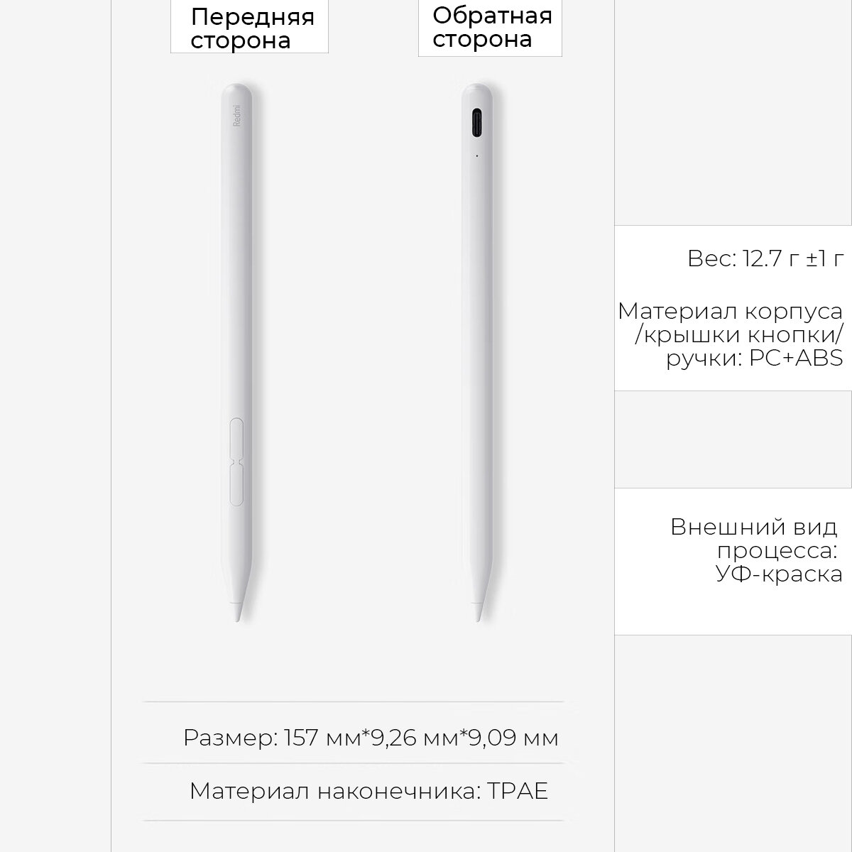 Стилус Redmi Smart Pen/ White (только к планшету Redmi Pad Pro) — фото 1