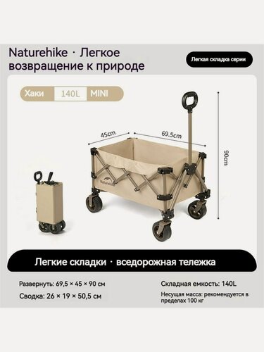 Изображение товара Naturehike Складная тележка для хранения вещей CNK2450JJ017