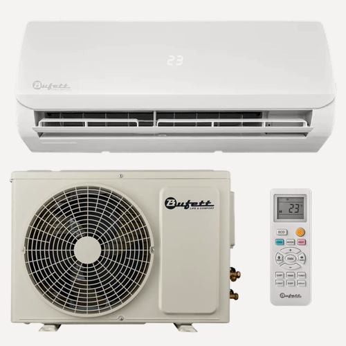 Изображение товара Кондиционер сплит-система Bufett ON/OFF AS-H18/AC806 , компрессор GMCC -TOSHIBA, для помещений до 52 м2, дисплей, белый