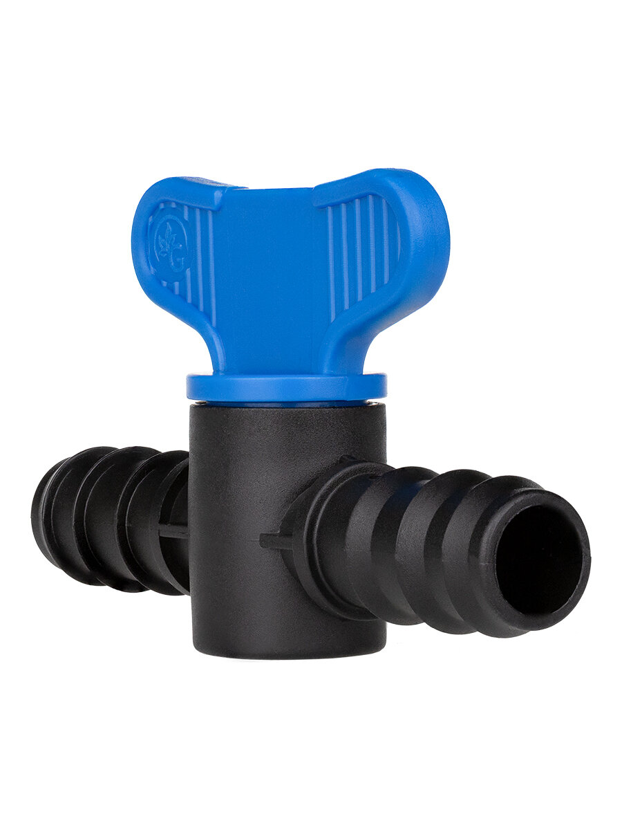 Кран проходной для капельной трубки, пластиковый, 16 мм, 5 штук — фото 1