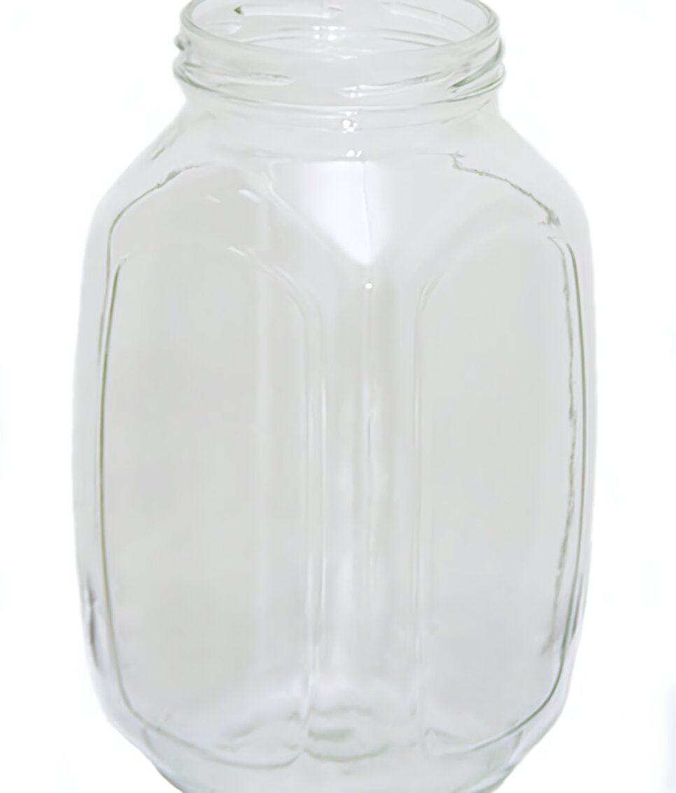 Банка стеклянная 'Кубышка' 1500мл широкое горлышко с резьбой А132. III-2-82