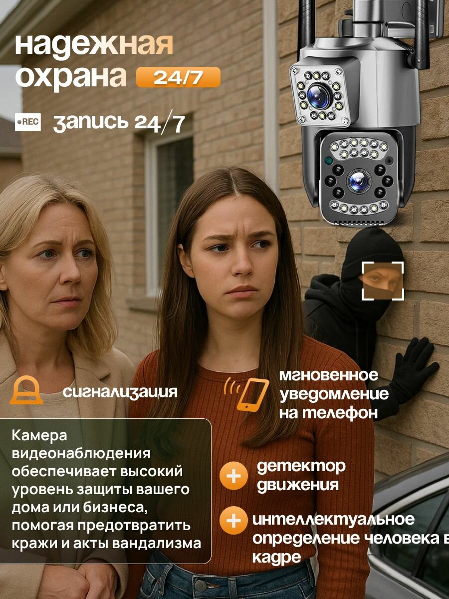 Камера видеонаблюдения wifi уличная — фото 1