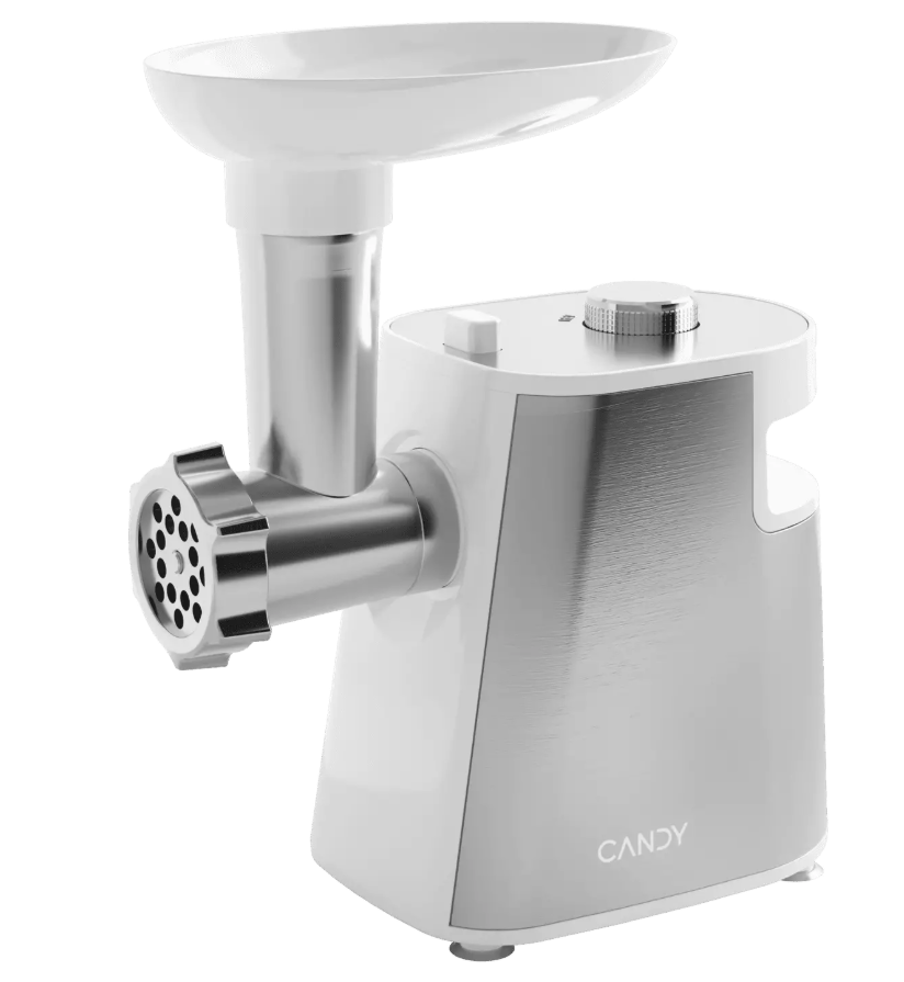Мясорубка Candy CG-200, реверс, защита от перегрева, нержавеющая сталь, цвет белый