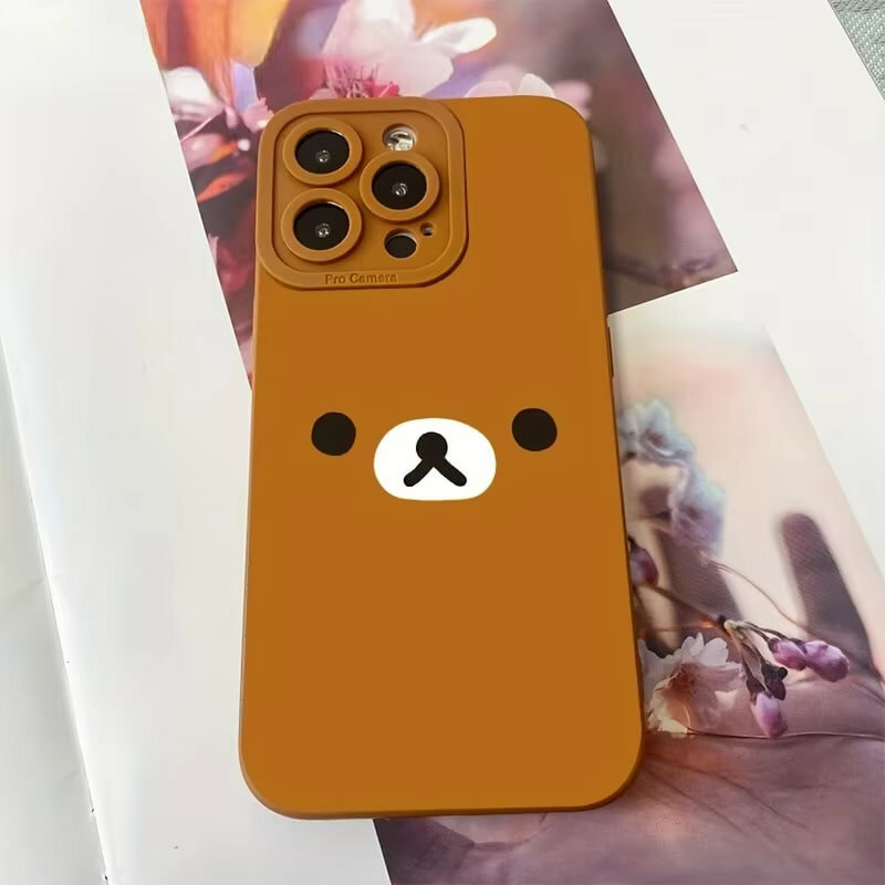 Матовый мягкий чехол с мишкой для IPhone 13 айфон