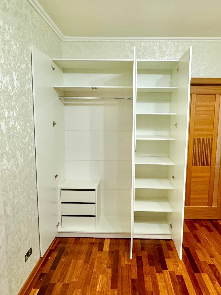 Шкаф распашной с ящиками, в стиле IKEA PAX, Мебель ГОСТ, 150×220×50 см