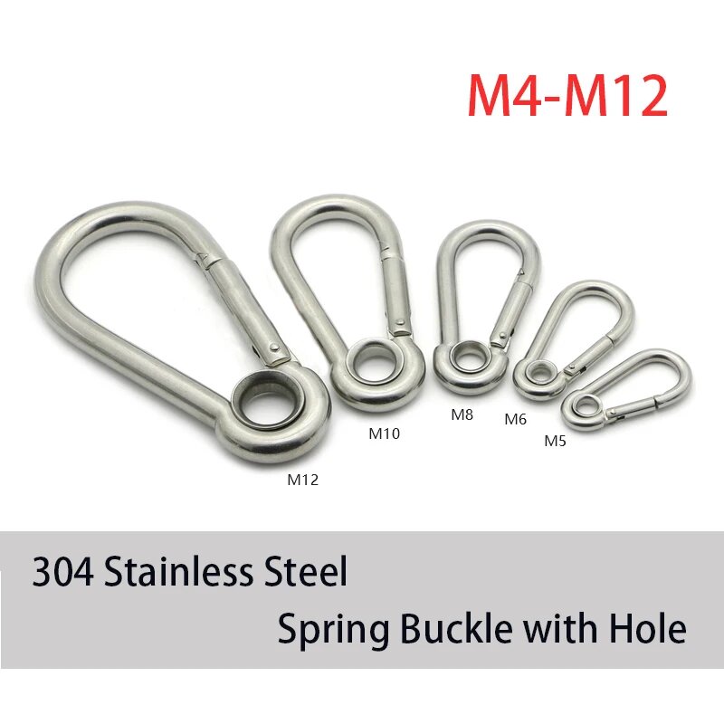 1/2 шт стандартная пружинная Пряжка из нержавеющей стали M4 40mm- 1pcs