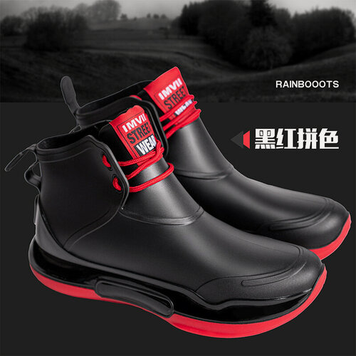 Изображение товара Полусапожки, новый стиль, короткие резиновые сапоги-трубы, женские, модные, водонепроницаемые и нескользящие, для пары, резиновые сапоги для отдыха на природе, женскиеРазмер обуви. EU:38