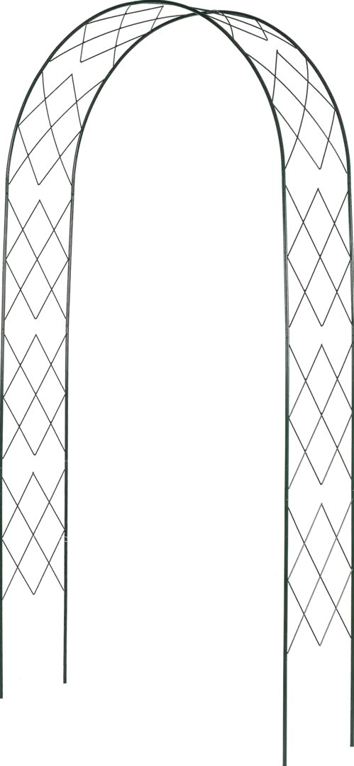 Арка садовая «Ромб» 250x130x35 см сталь цвет зелёный