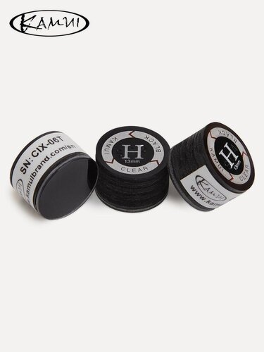Изображение товара Наклейка для кия Kamui Clear Black 13 мм Hard, многослойная, 1 шт.