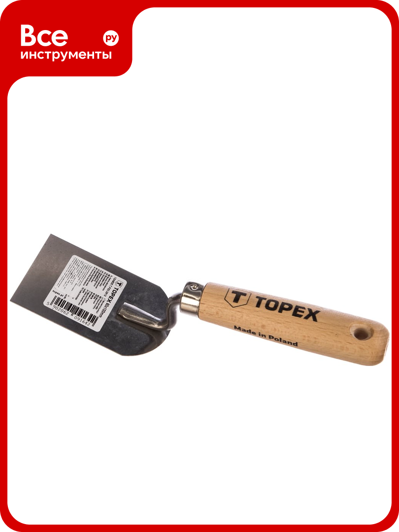 Штукатурный мастерок 100 x 60 мм (нержавеющая сталь) TOPEX 13A805