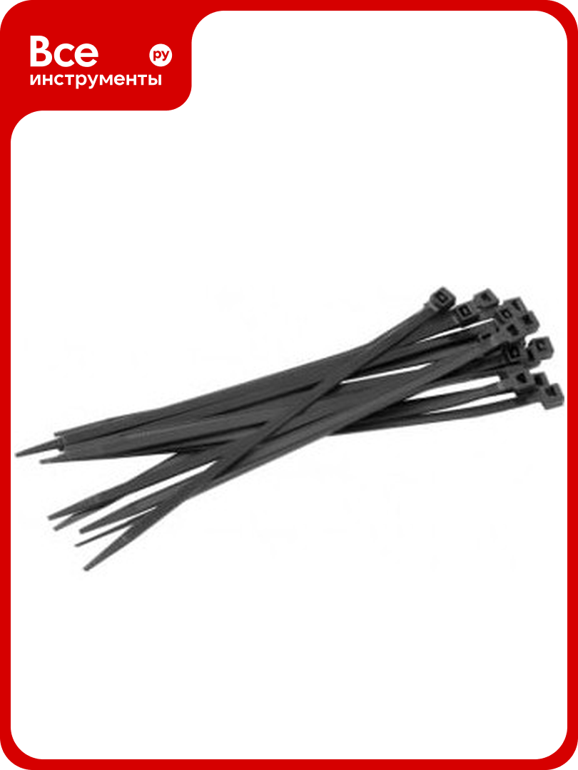 Хомут EKF 2.5х200 черный нейлон 100 шт. plc-cb-2.5x200