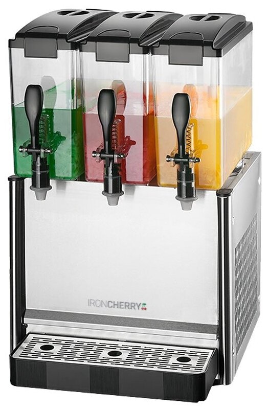 Диспенсор Гранитор Дозатор Сокоохладитель 3 крана Профессиональный IRON CHERRY Juice Dispenser 12*3