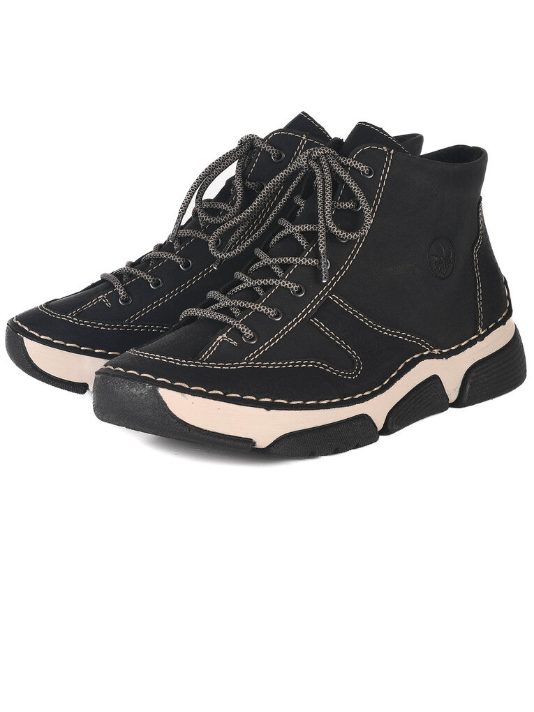 Кроссовки Rieker, полнота 7 (RU)/ на среднюю и широкую стопу, размер 38, черный