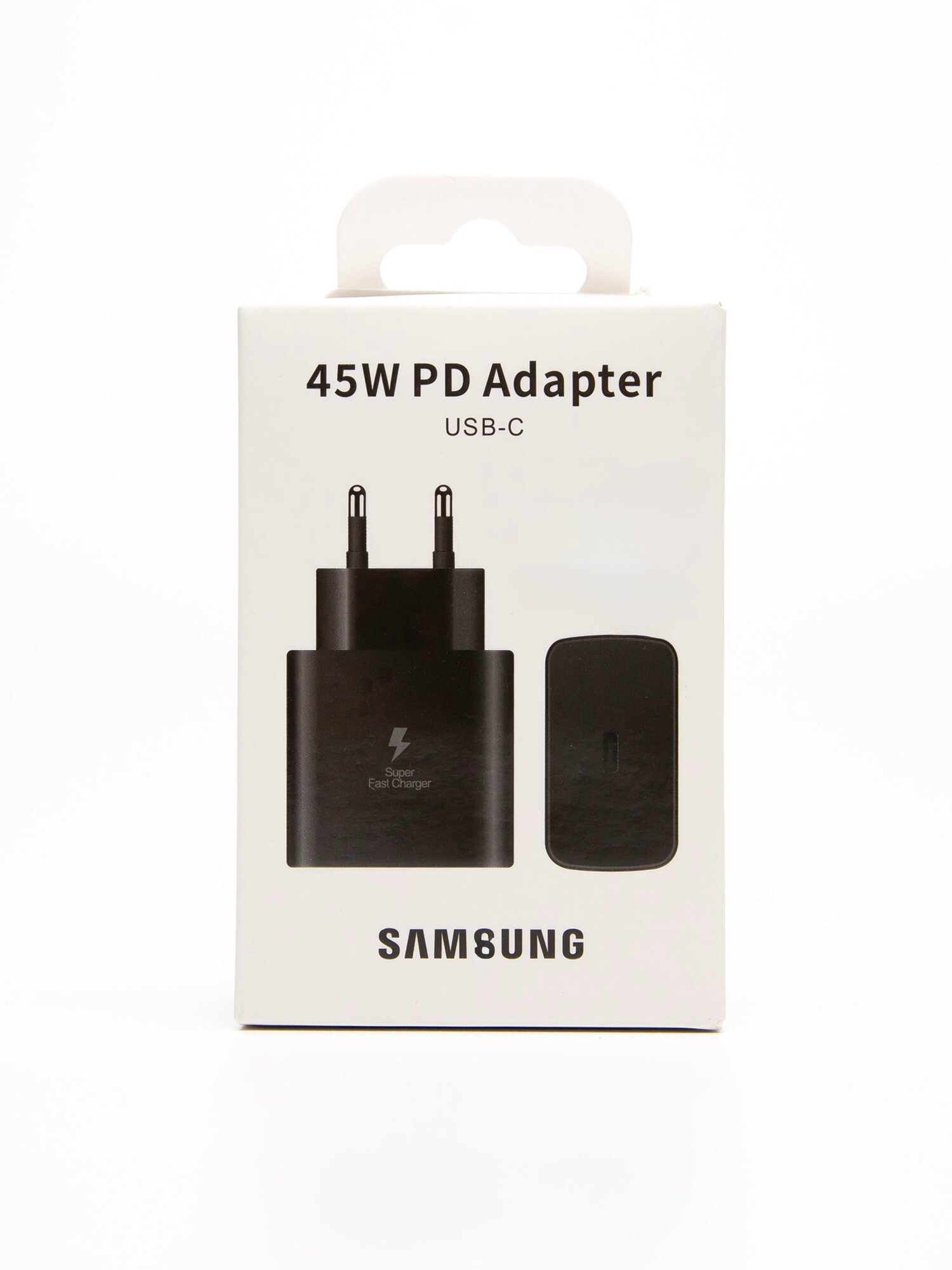Адаптер для зарядки 45W, USB-C, PD, Fast Charging, чёрний