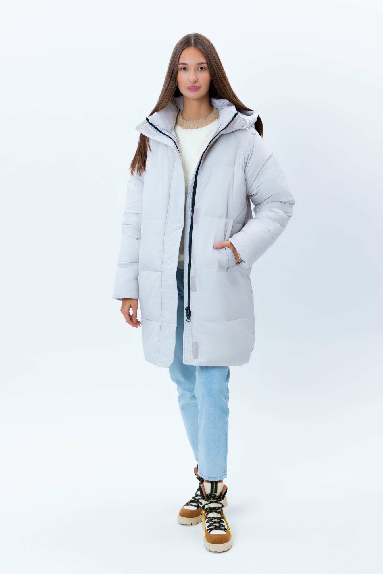 Пуховик TERRA PRO, размер XL, light grey