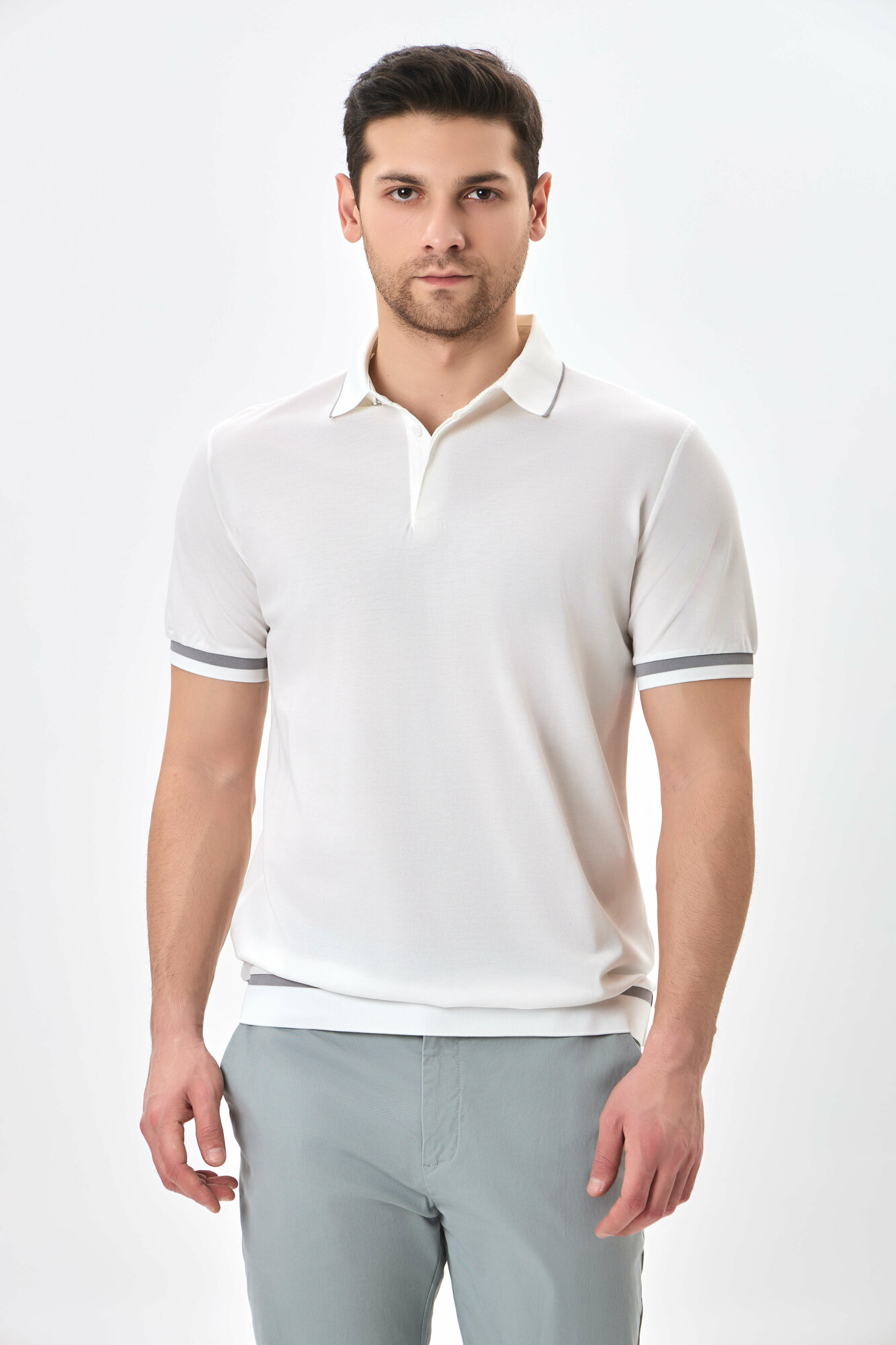 Поло спортивное TERRA PRO, размер M, white