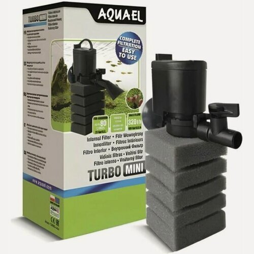 Изображение товара Внутренний фильтр Aquael TURBO MINI для аквариума до 80 л 320 л/ч, 4,4 Вт