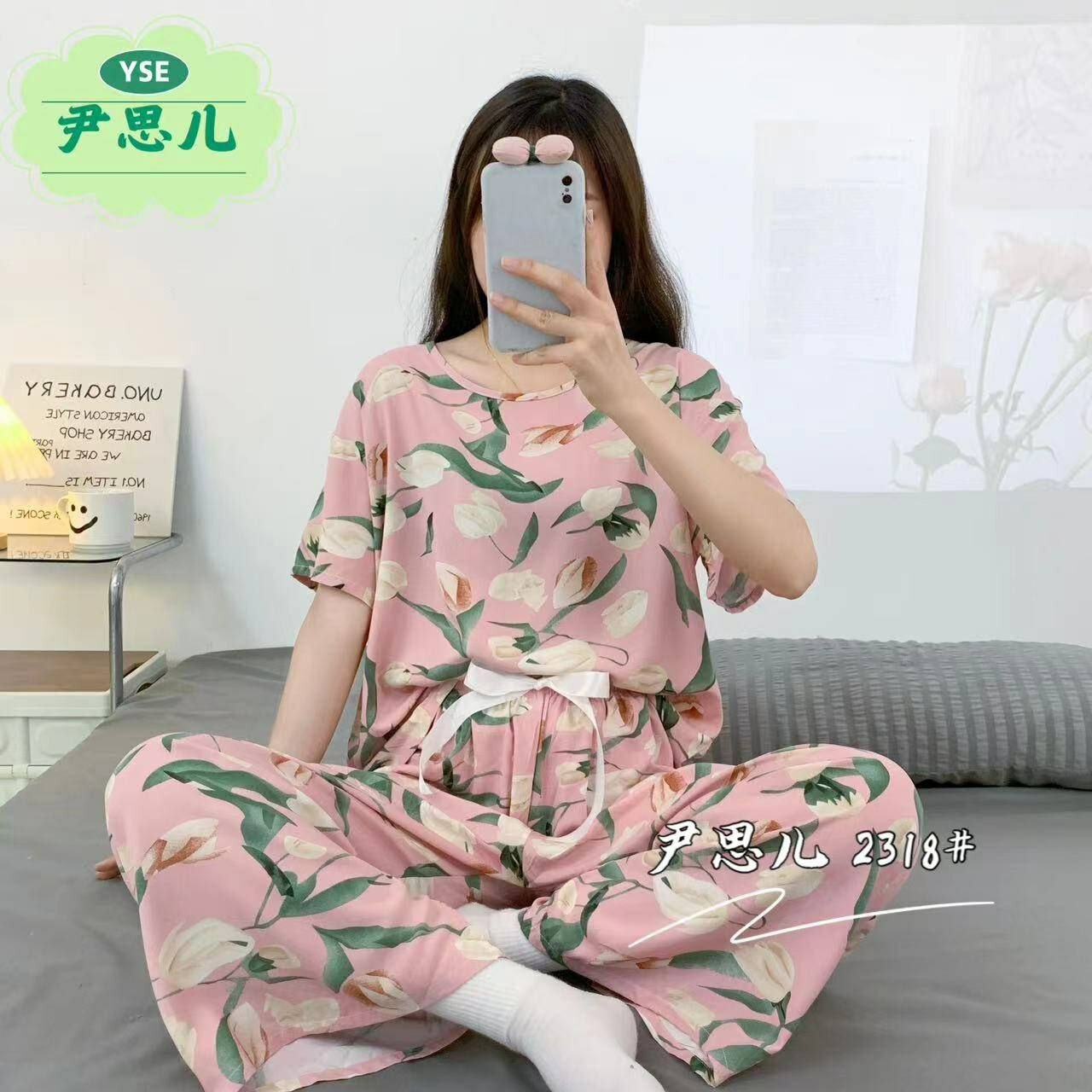 Пижама  Home wear, размер XL, грязно-розовый