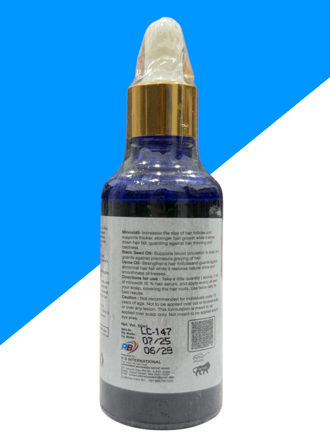 Миноксидил 15% Minoxidil Topical Solution USP 10%, для роста волос и бороды, 60 мл — фото 1