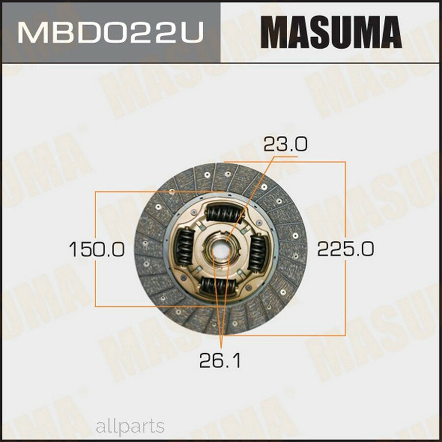 MASUMA MBD022U Диск сцепления