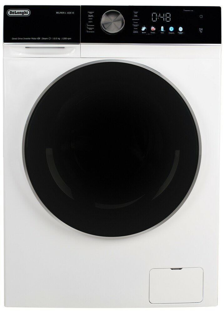 Стиральная машина DeLonghi BELINDA L 1026 VI, инверторный двигатель, прямой привод, добавление пара