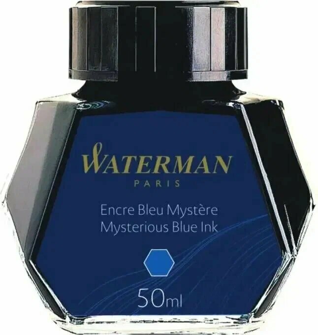 Флакон с чернилами Waterman (CWS0110790) Mysterious Blue чернила 50мл для ручек перьевых